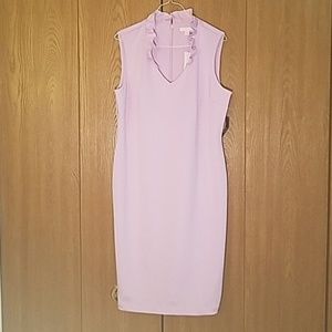 New York & Company Ruffled V-Neck Dress